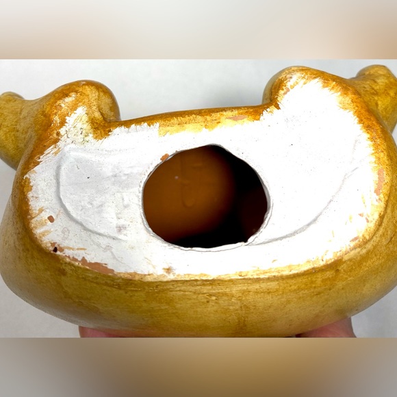 Ceramic Bunny Rabbit with straw legs Home decor from Europe Souvenir - Picture 7 of 11